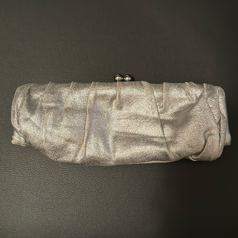 Pleated Clutch Size OS Color Silver